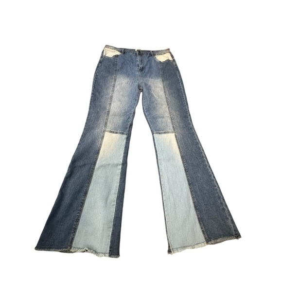 Madden NYC Denim - NWT Madden NYC ultra high rise Wide leg patchwork jeans Juniors size 17